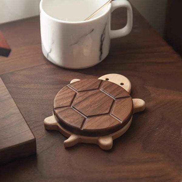 Walnut Solid Wood Turtle Insulation Coaster