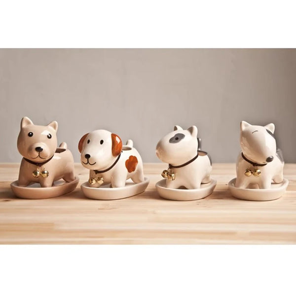 Miniatures Ceramic Dog Vase