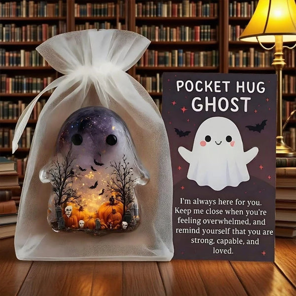 Pocket Hug Ghost Acrylic Charm Set with Card
