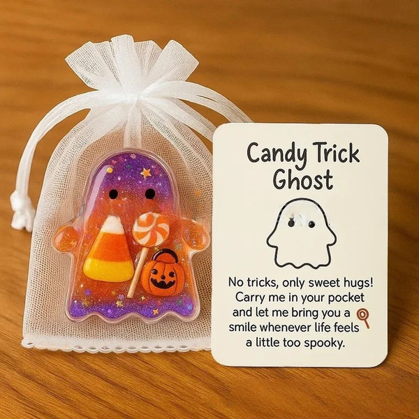 Pocket Hug Ghost Acrylic Charm Set with Card