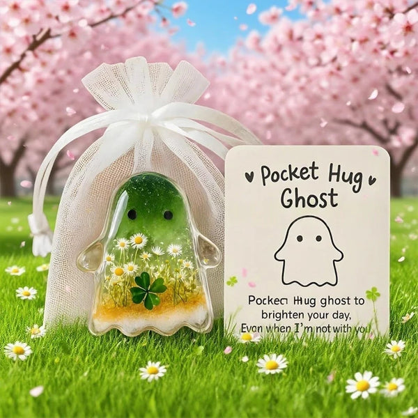 Pocket Hug Ghost Acrylic Charm Set with Card