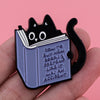 How To Buy New Books Cat Pin