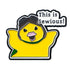 This is Sewious! Funny Yellow Duck Enamel Pin