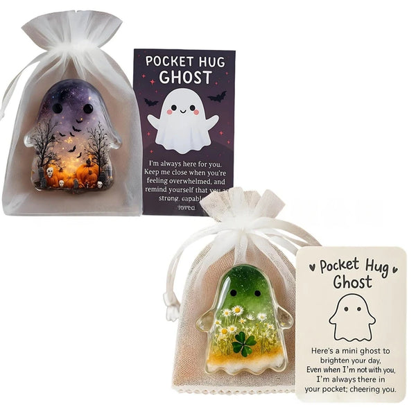 Pocket Hug Ghost Acrylic Charm Set with Card