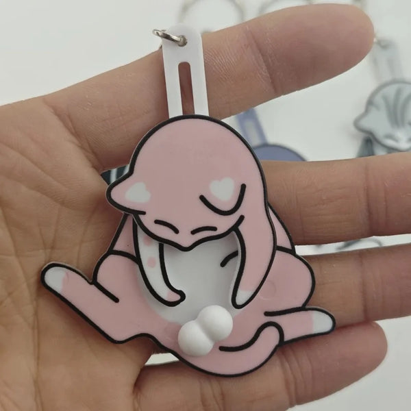 Rotating Cat Playful Keychain