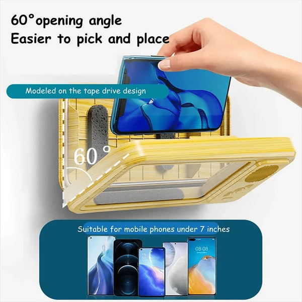 Shower Phone Holder with Bluetooth Speaker