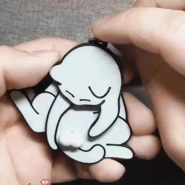 Rotating Cat Playful Keychain