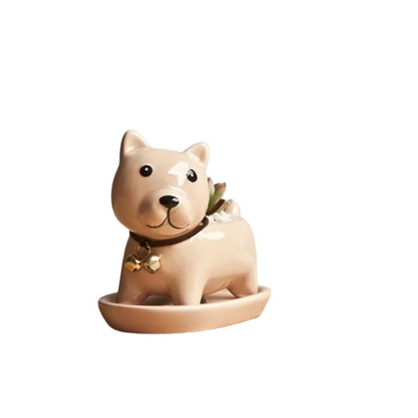 Miniatures Ceramic Dog Vase