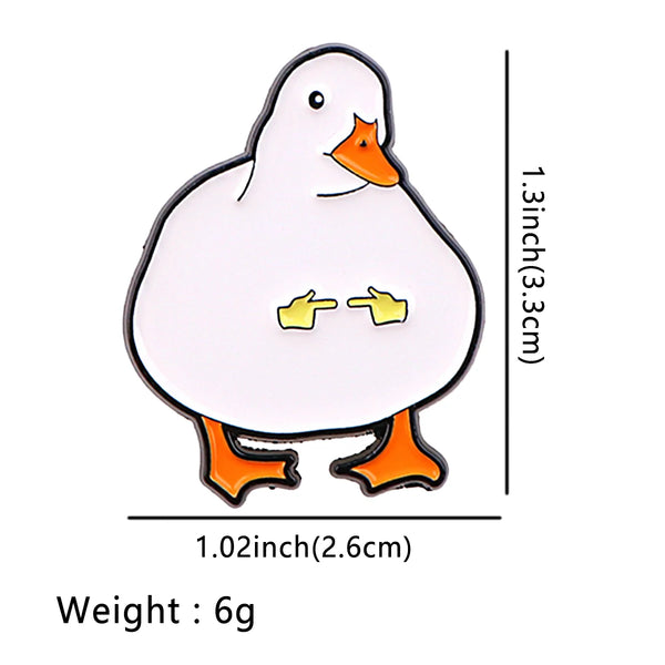 Shy Duck Enamel Pin