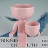 Humanoid Ceramic Flower Pot Vase
